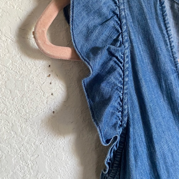 J.Crew Grand Lily Drapey Chambray Denim Blue Wrap Ruffle Hem Midi Dress 4 - Picture 13 of 16